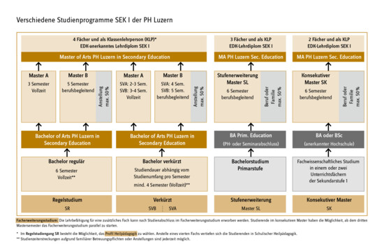 Grafik Verschiedene Studienprogramme SEK I - jpg